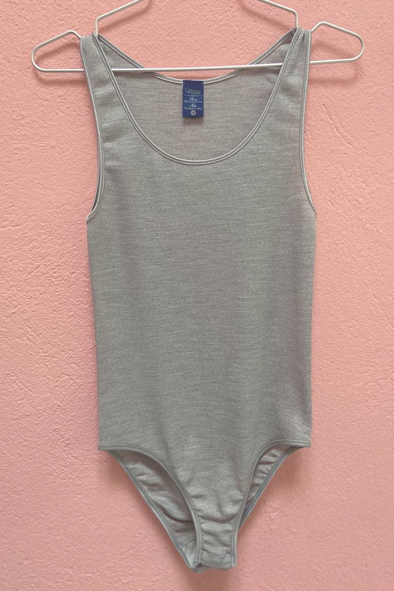 Madiva - Wholesale Lingerie Bodysuit - Women's - Sara Long Shoulder Bodysuit - Wool Silk1