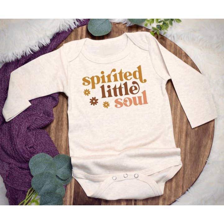 Boho Bodysuit for Baby Girl, Baby Boy, Unisex Neutral Color for wholesale by Ava Francine Designs