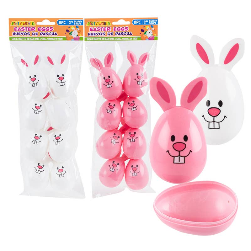 Deluxe Import Trading - Wholesale Easter Card - EASTER EGGS 8pc 2''BUNNY SHAPE0