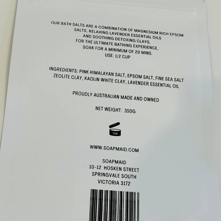 Soapmaid Australia - Wholesale Bath salts - Magnesium Bath Salt Soak1