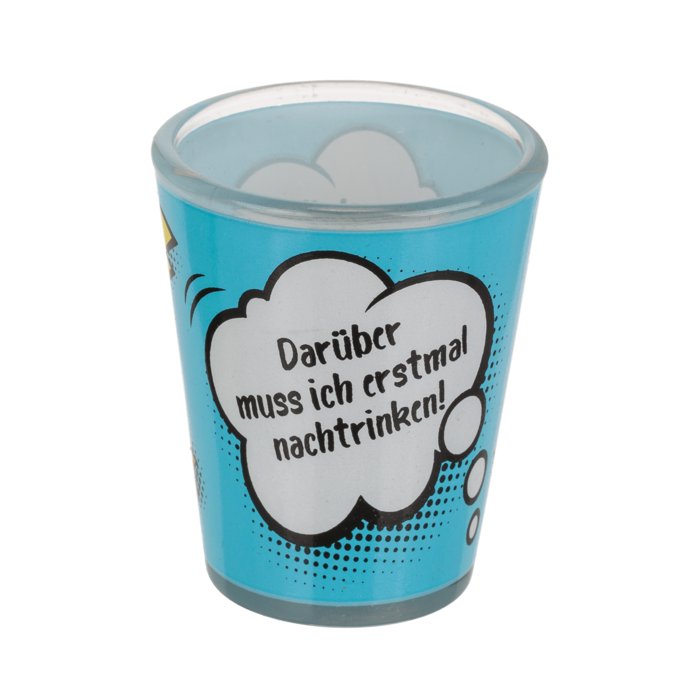 Out of the blue KG – Copo de shot por atacado – Copos de dose com slogans divertidos, aprox. 60 ml, display com 24 peças3