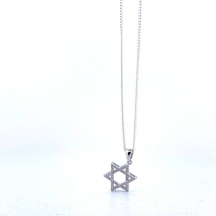 925 Sterling Silver Star of David Necklace for wholesale by Koch La Ni Jewelry