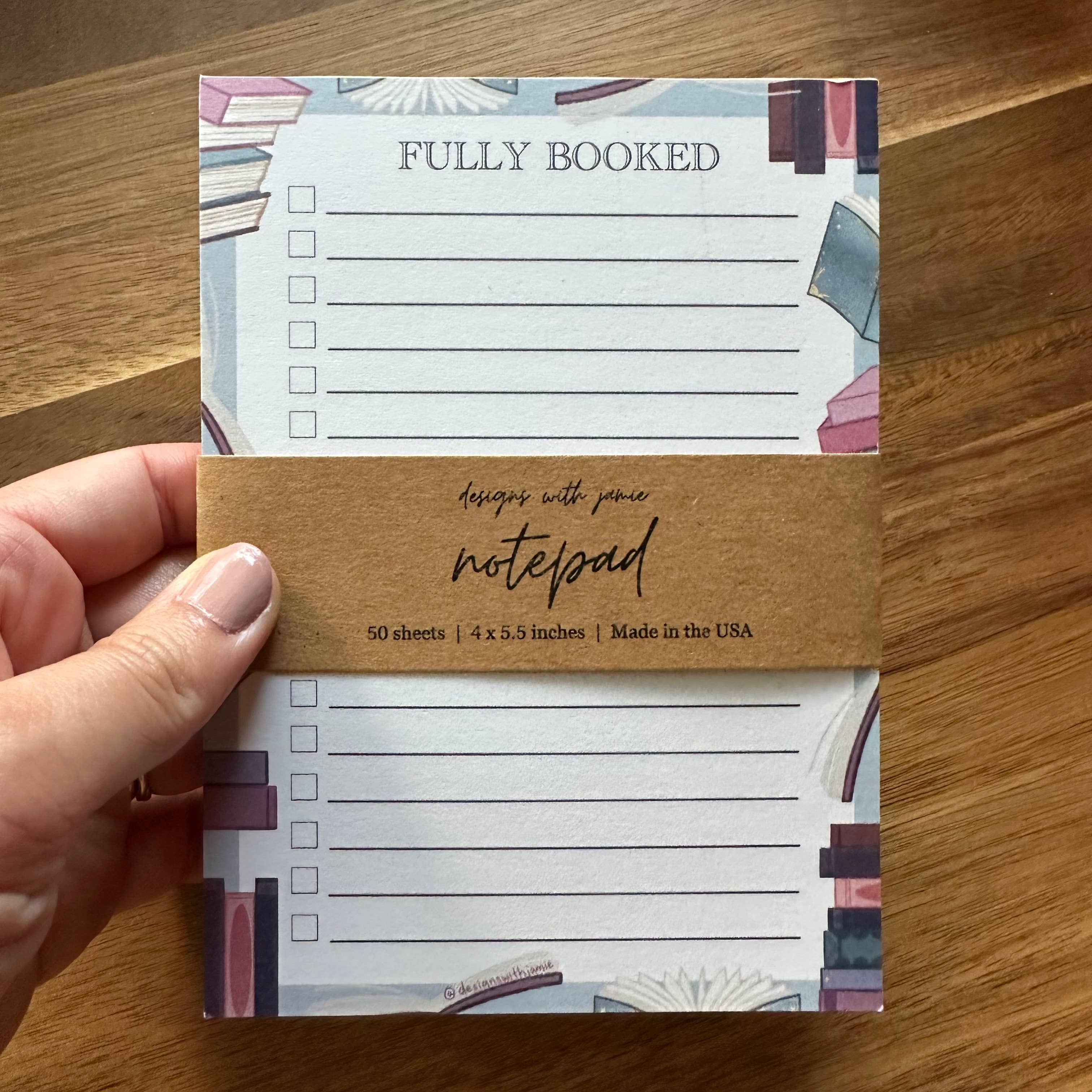 Designs with Jamie - Wholesale Notepad - Fully Booked Notepad2