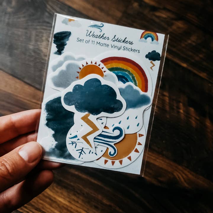 Stephanie Hathaway Designs - Wholesale Sticker - Weather Sticker Pack, Set of 11 Matte Vinyl Stickers1