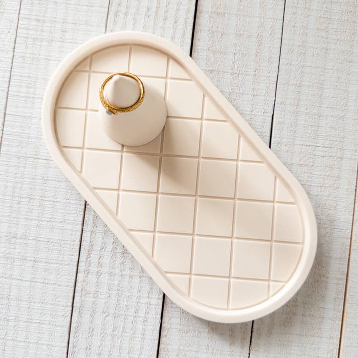 Plateau Attrape-tout à Carreaux | Plateau à Bijoux pour la vente par Siena Style