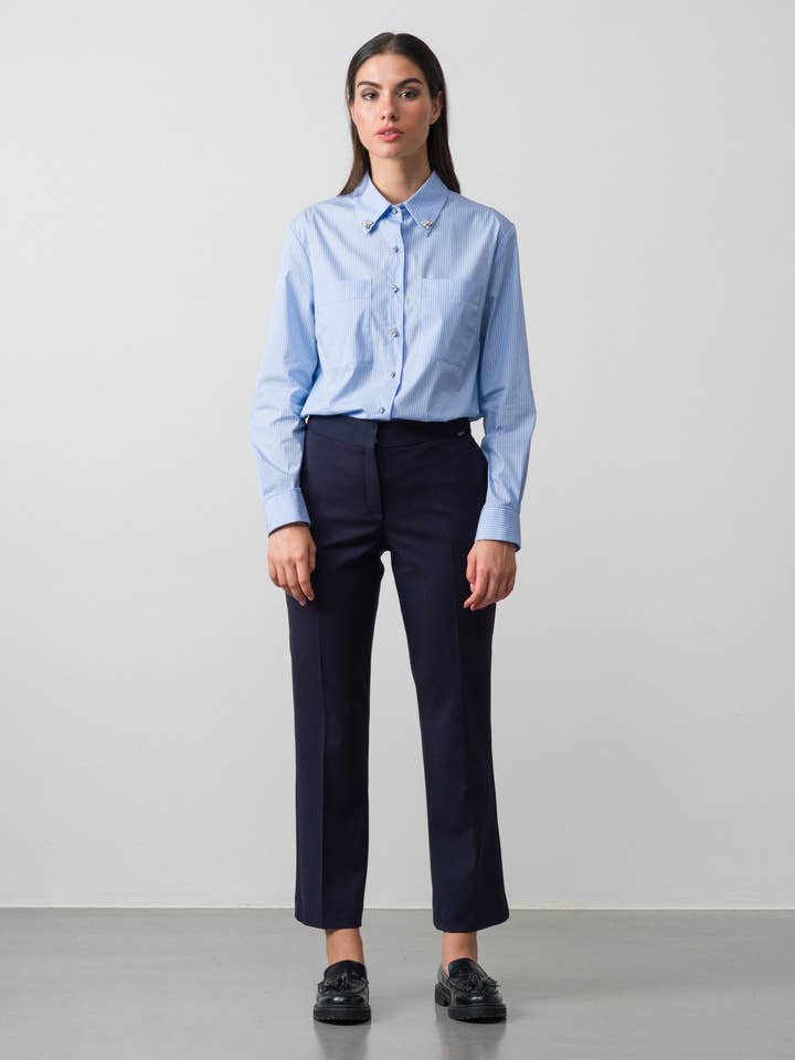 Slightly Flared Ankle Pants for wholesale by Etiem