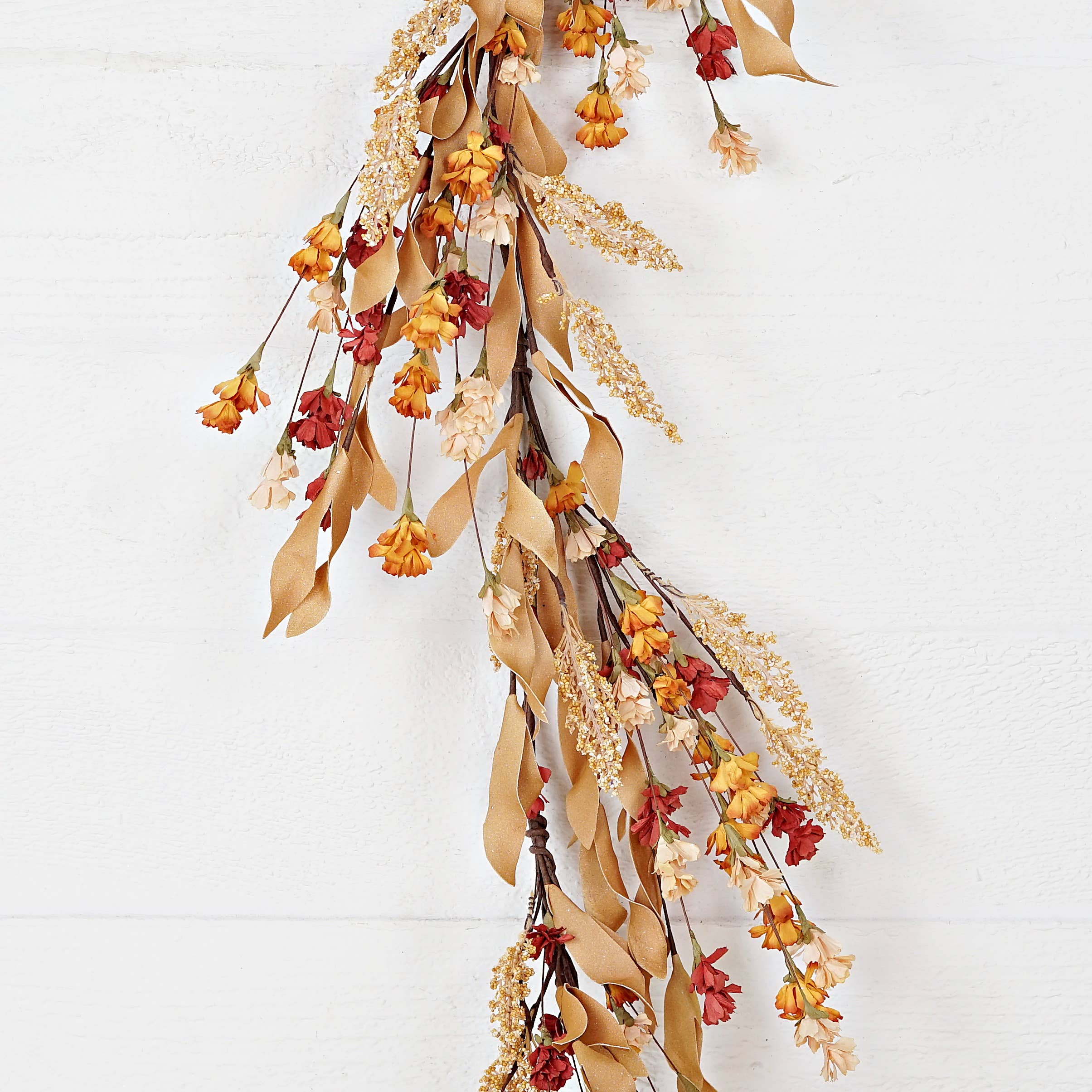 Holiday Depot Inc. - Wholesale Artificial Flowers - 31617-5ft Garland-Cluster wildflowers with leaves2