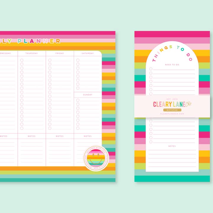 Cleary Lane - Vente Blocs-notes - Bloc-notes | 4 « x6" | Rainbow Sunset2