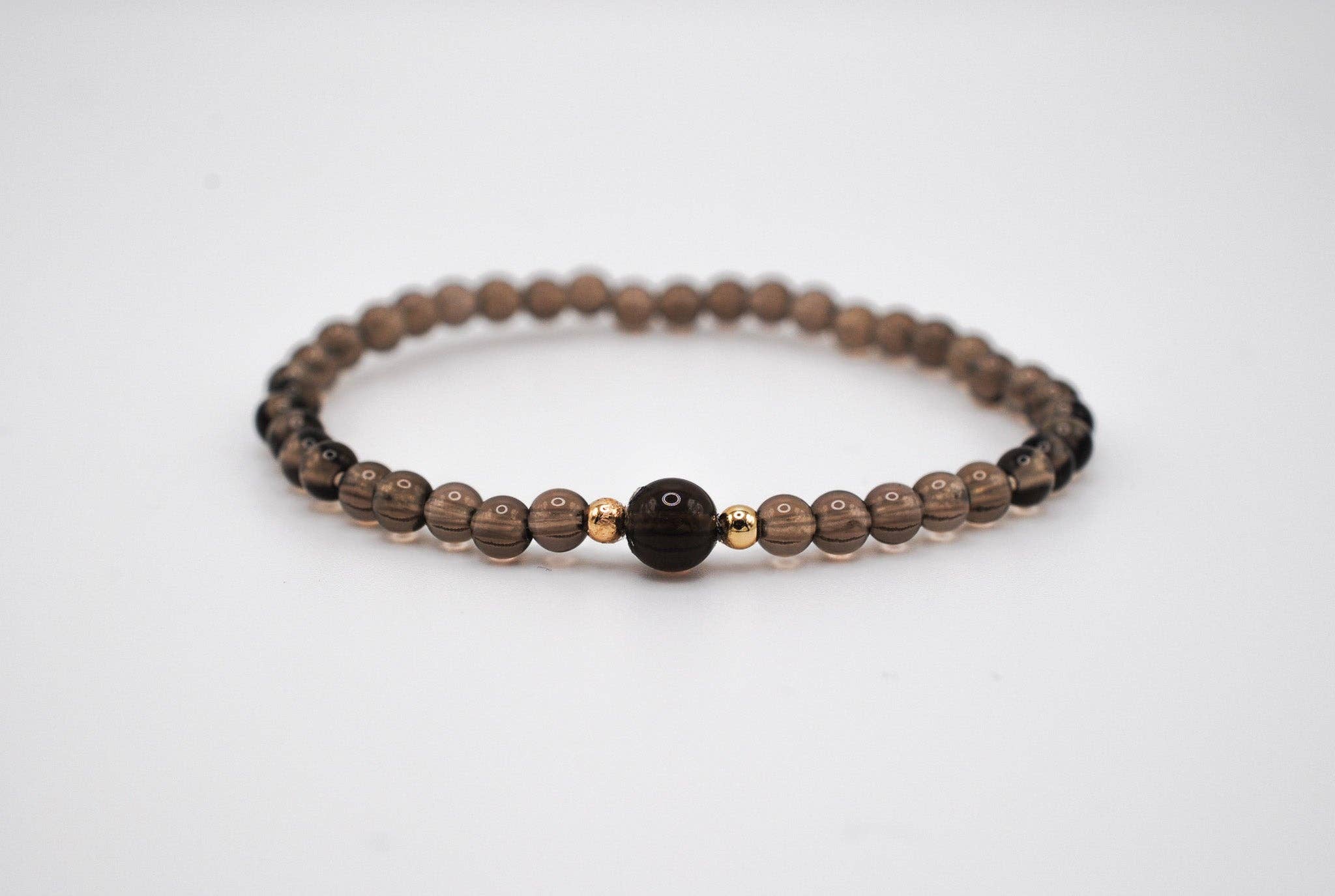 Ripple | Reiki Infused Jewelry – wholesale Pärlarmband – Rökig kvarts horisontarmband