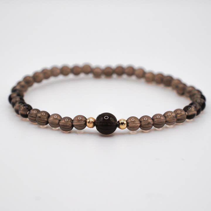 Smokey Quartz Horizon Bracelet for wholesale by Ripple | Reiki Infused Jewelry