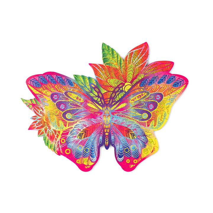 WoodTrick - Wholesale Puzzle - Kids - Wood Trick Jewel Butterfly Unique Shaped Puzzle