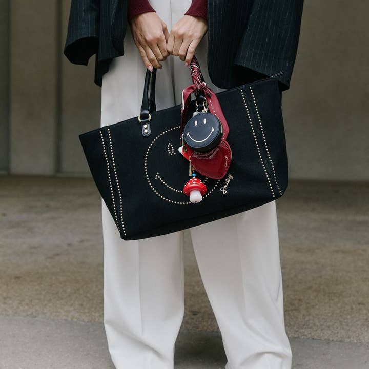 WEAT - Wholesale Tote Bag - Women's - Big Tote Bag Smiley® Denim Black7