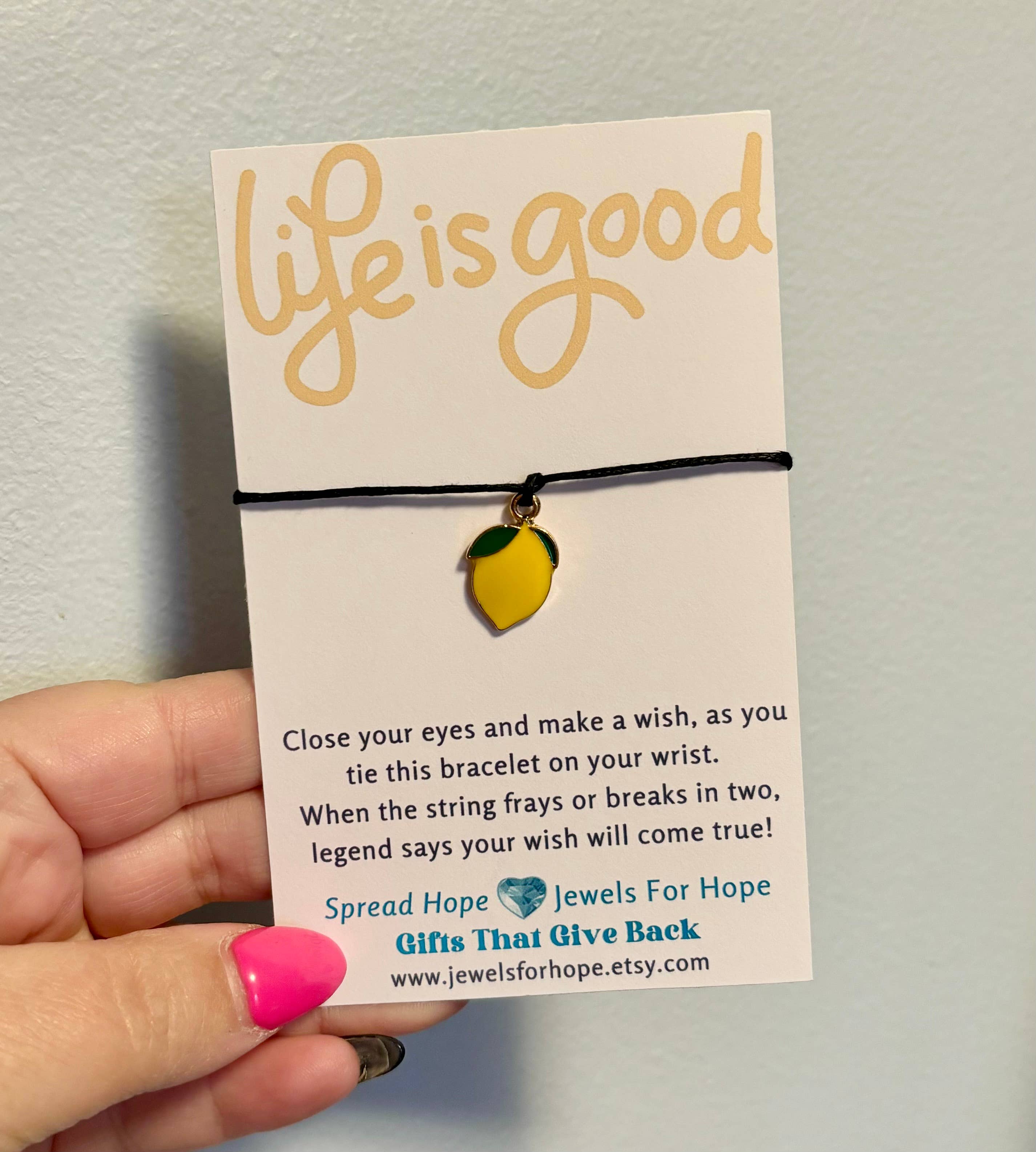 Jewels For Hope - Vente Bracelets à breloques/pendentifs - Bracelets de souhaits inspirants Surprise Set - Petits articles cadeaux12