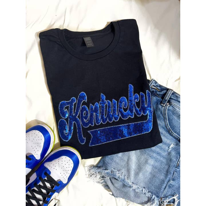 Shop Southern Belle - Wholesale T-Shirt - Women's - Custom School Spirit Wear Real Sequins Short Sleeve