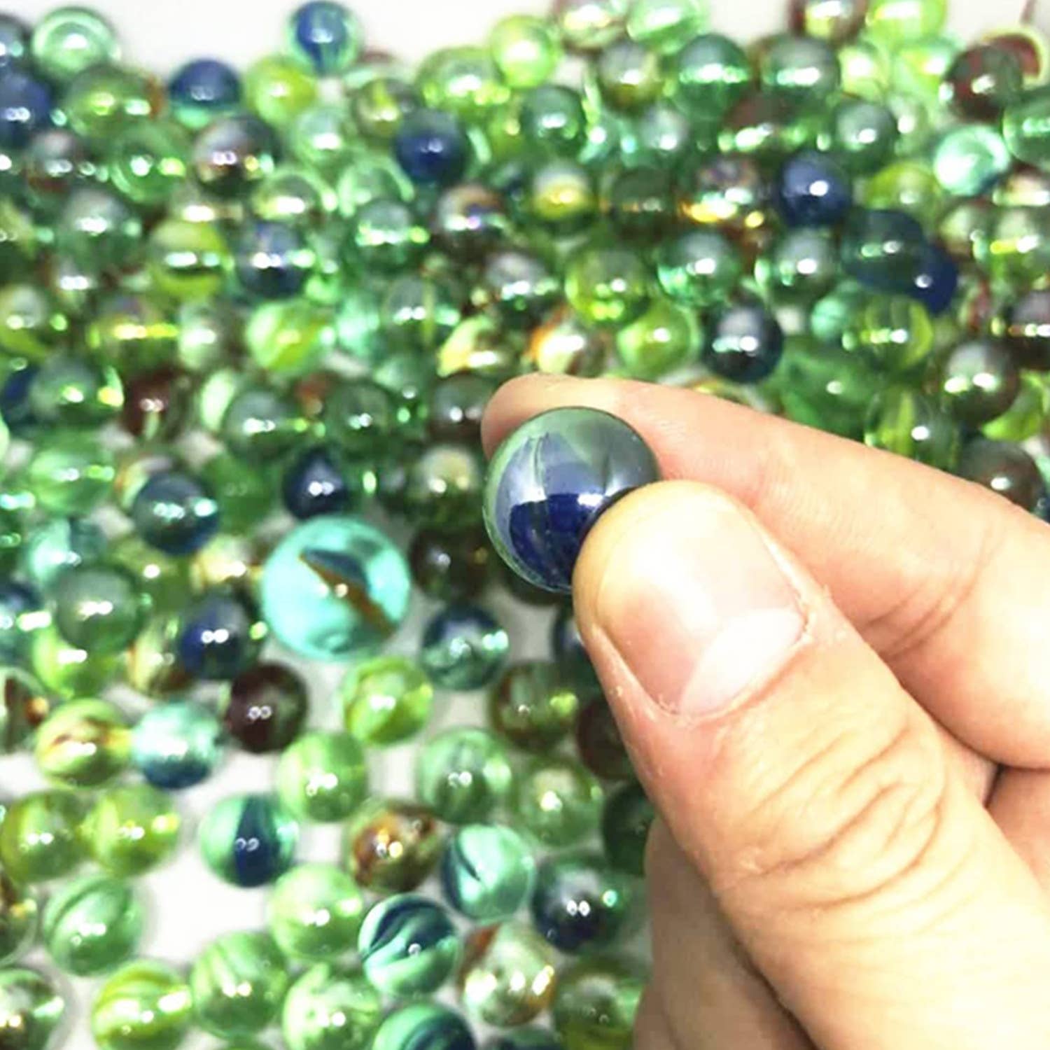 Tsyware - Wholesale Art Stones - 100 Count Cats Eyes Glass Marble Cat's Eyes Marbles 5/8"1