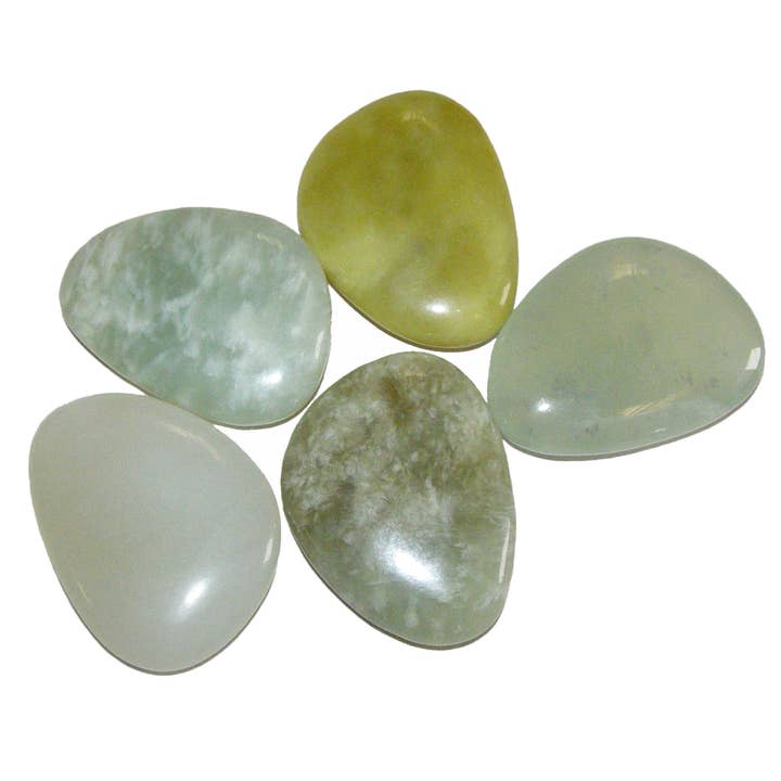 Jade Thumb Stones for wholesale by Crystal Magick Wholesale Ltd