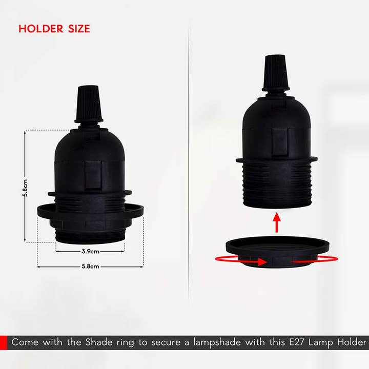 Ledsone - Wholesale Chandelier/Hanging Light - E27 Plug in Black Light Socket Cord Ceiling Hanging Lights~45484