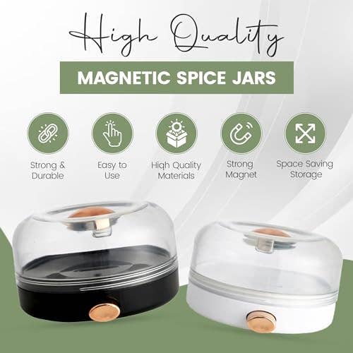 TMNovo – Großhandel Einmachglas – TMNovo | Magnetische Gewürzdosen 12 mit Grundplatten und Etiketten