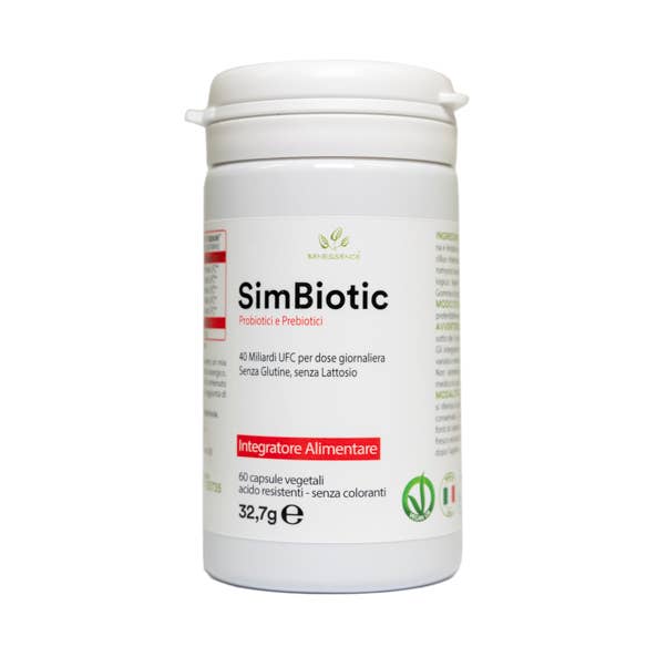 Probiotika og præbiotika i vegetabilske kapsler: Simbiotic for engroshandel hos Natura srl