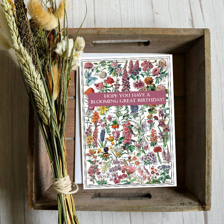 Vintage Blooming Birthday Card - A gift of wildflower seeds for wholesale by Seeds with Love