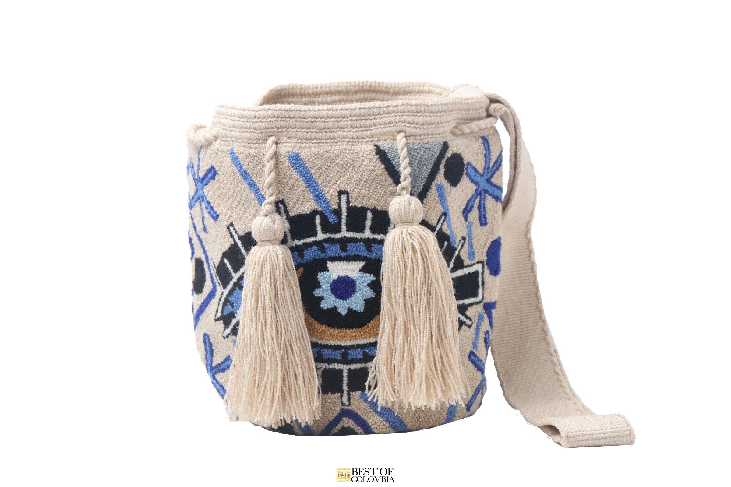 Best of Colombia LLC – wholesale Axelväska - Dam – Medium Evil Eye Wayuu-väska1