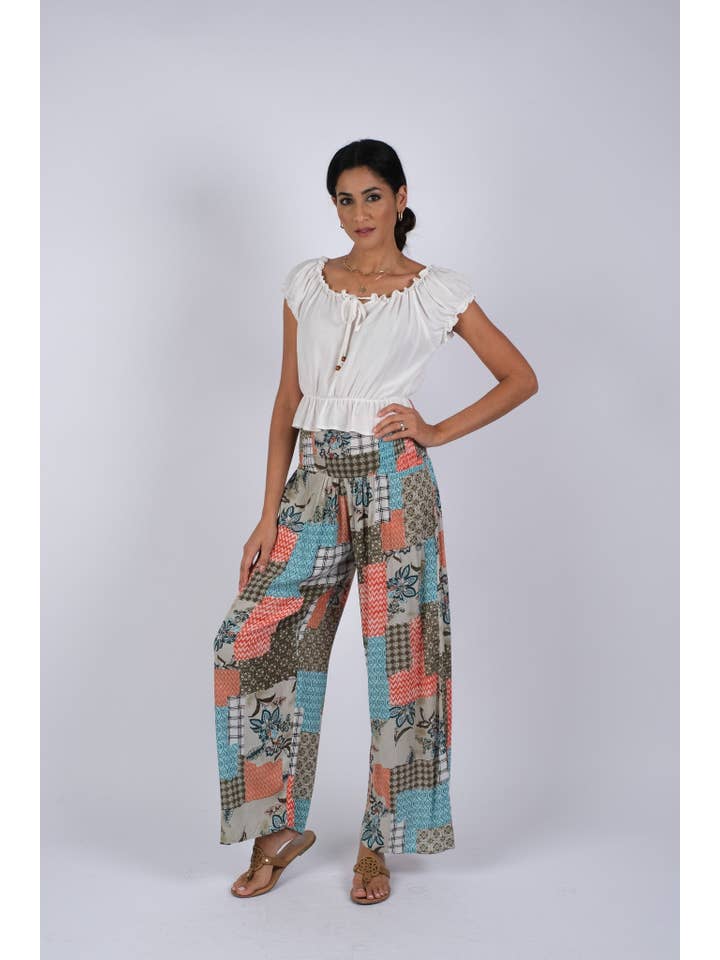 Sacred Threads - Wholesale Pants - Women's - Bohemian Blockprint Bliss Pants3