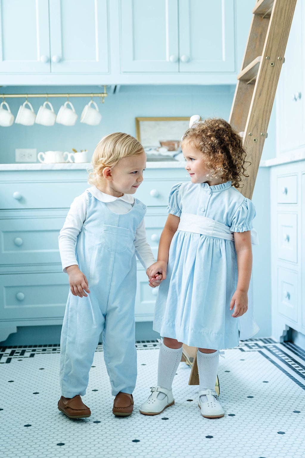 Ruth and Ralph - Wholesale Dress - Kids - Blue Velvet Holiday Dress7