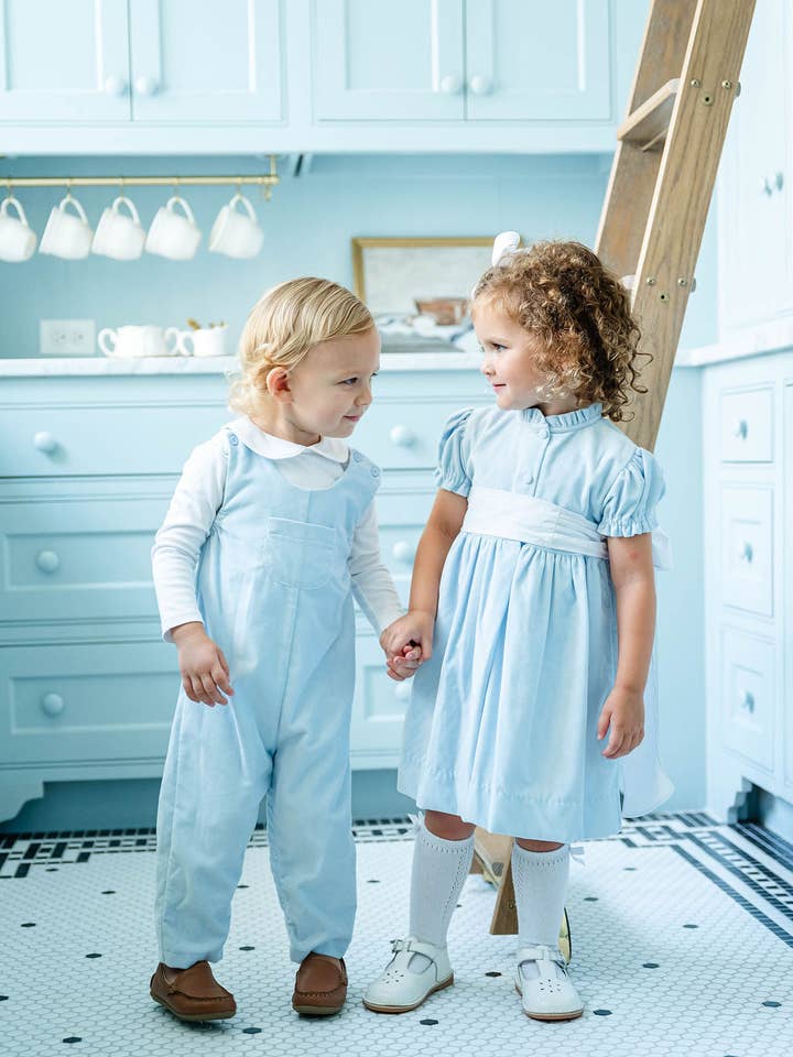 Ruth and Ralph - Wholesale Dress - Kids - Blue Velvet Holiday Dress7
