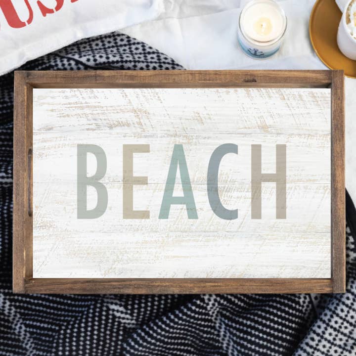 Vassoio da portata in legno da spiaggia per la vendita all'ingrosso da parte di Rustic Marlin