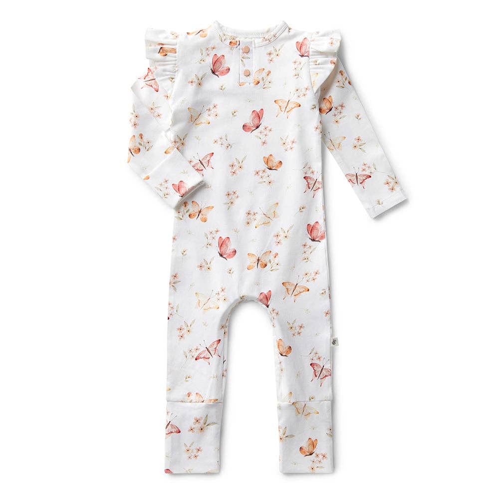 Snuggle Hunny - Vente Barboteuse – bébé - Combinaison de culture biologique Butterfly1