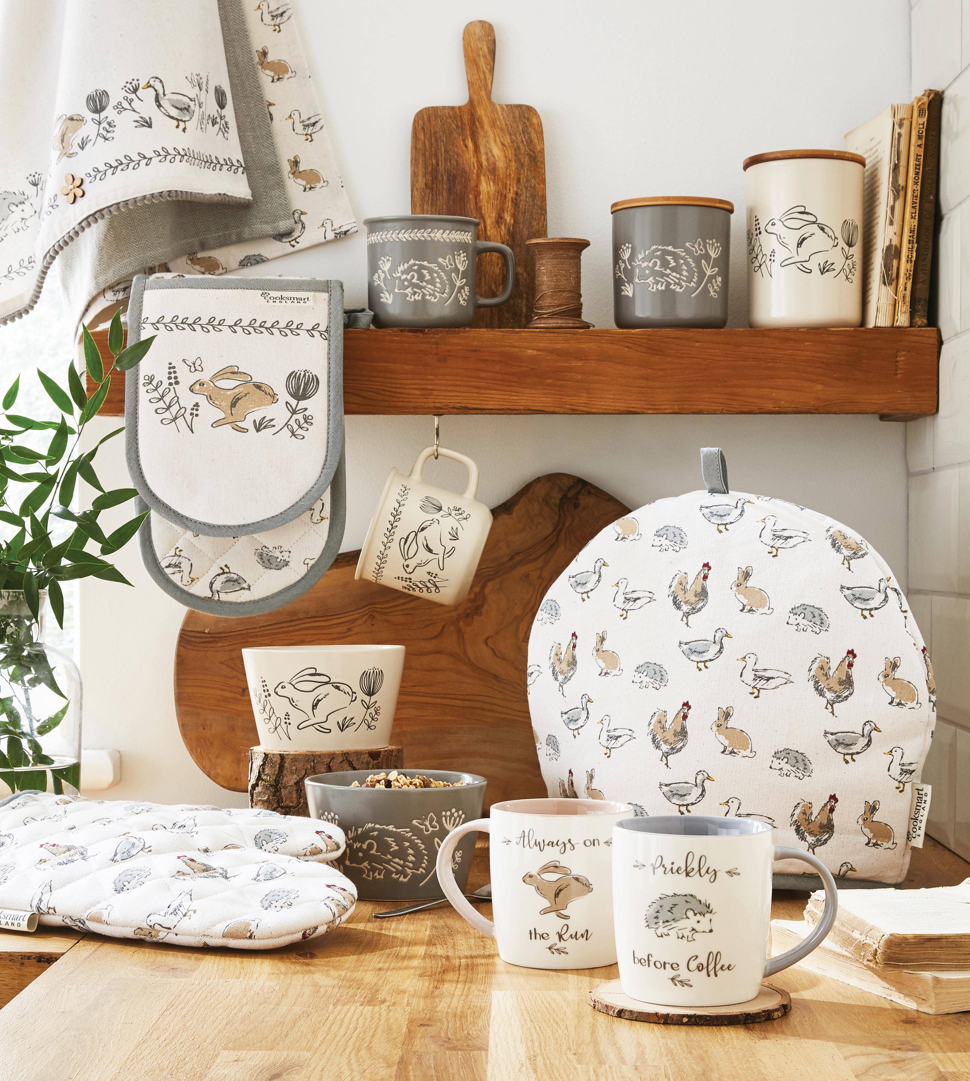 Cream Lipped Mug - Hare Country Animals for wholesale on Faire1