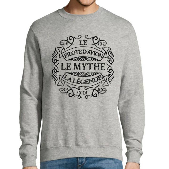 The Myth The Legend Plane Pilot Sweatshirt for wholesale by Planetee