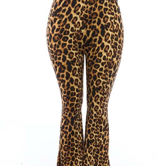Plus Size Animal Print Legging Long Pants Leopard for wholesale by SEXY STAR DESIGN INC