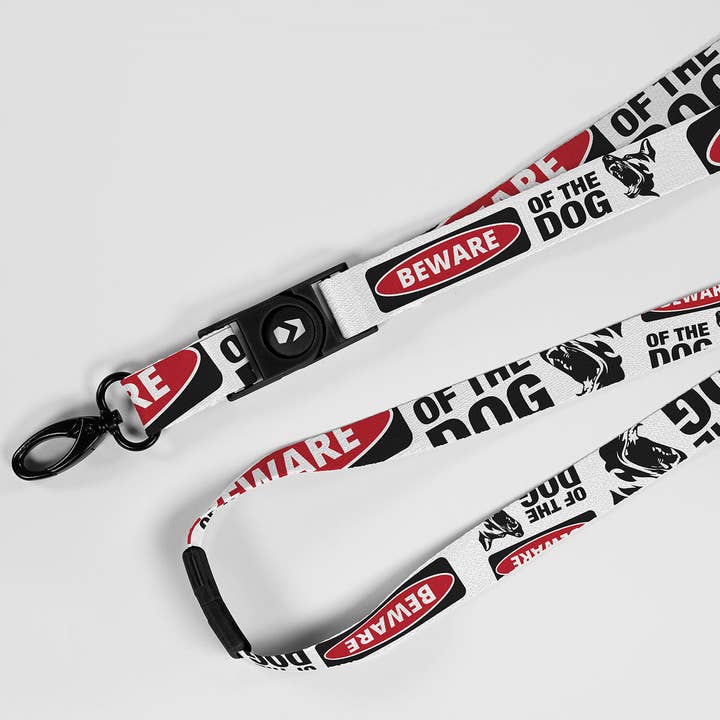 Beware Of The Dog Premium Lanyard for wholesale by Sleefs