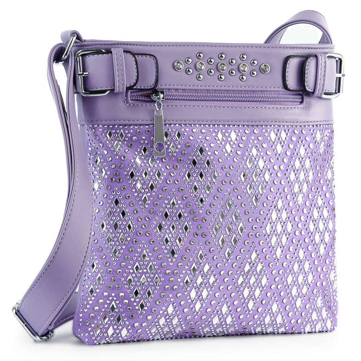 Handbag Express - Vente Sac à bandoulière – femme - Écharpe à bandoulière Diamond Bling11