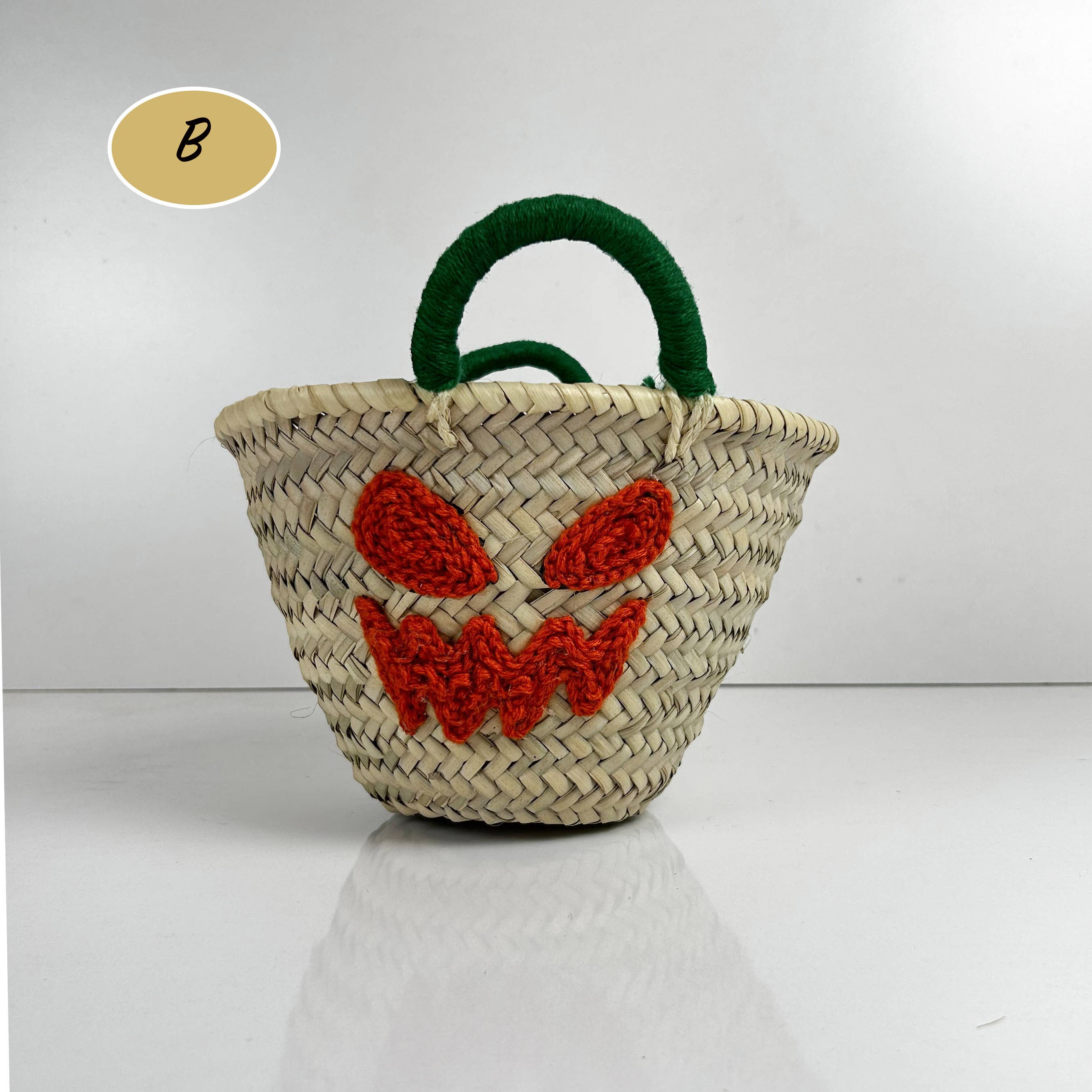 ProHandmadeDesign - Vente Sac de plage - Halloween : sac en paille personnalisé pour une astuce ou une friandise1