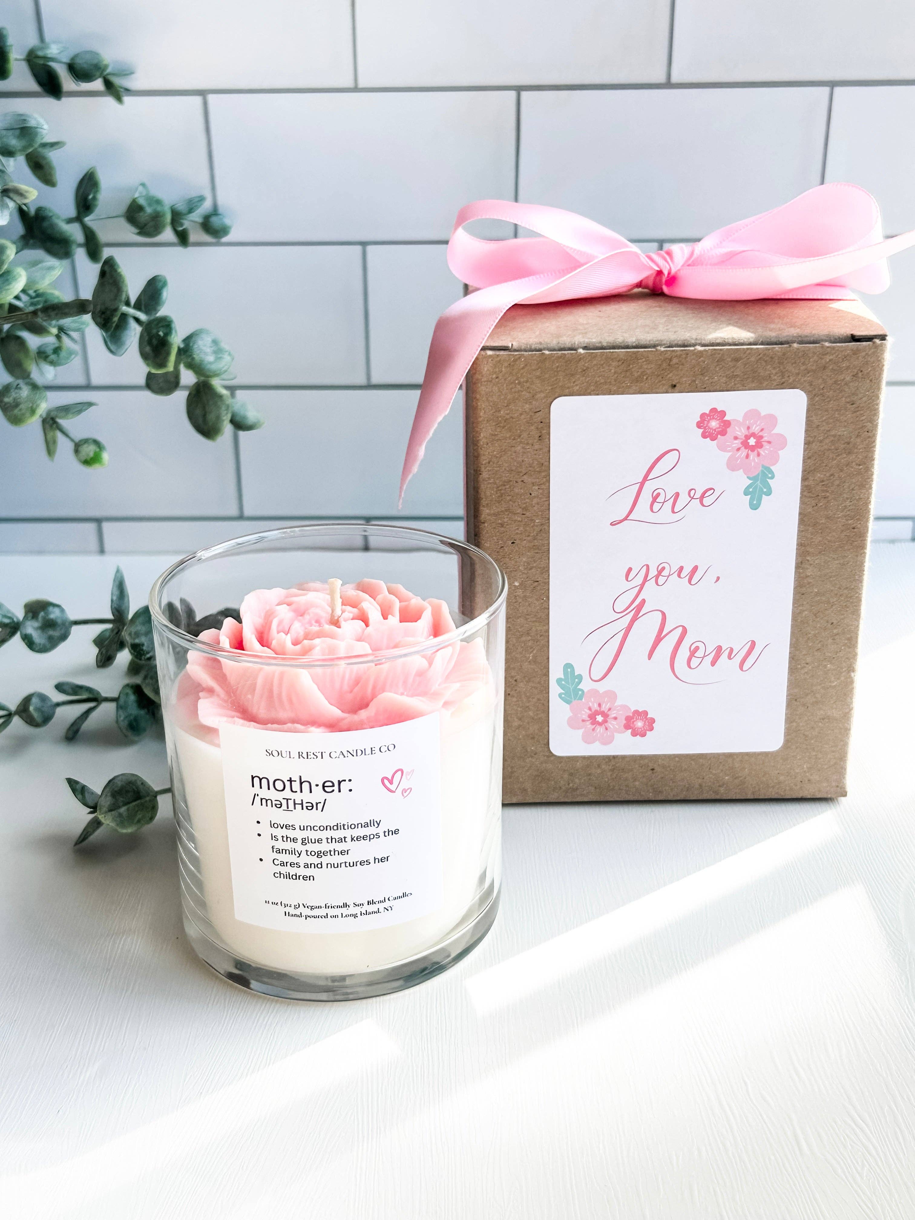 Soul Rest Candle Co. - Wholesale Jar/Filled Candle - Magnolia & Peony 9oz Flower Candle2