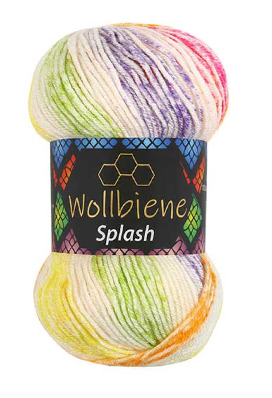 Wollbiene – wholesale Garn – Ullbi Splash Antipilling Färgskiftande Garn 100gr0