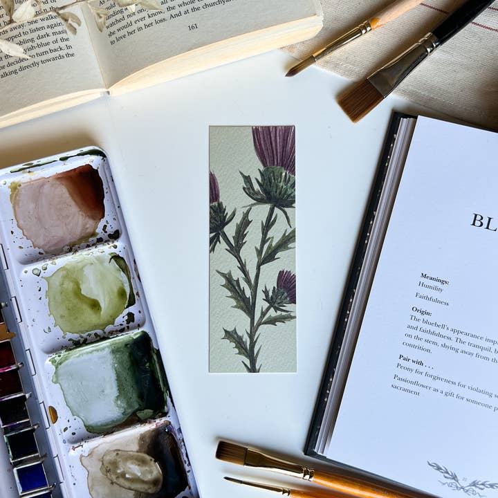 Thistle Bookmark for wholesale by Pippin Prints