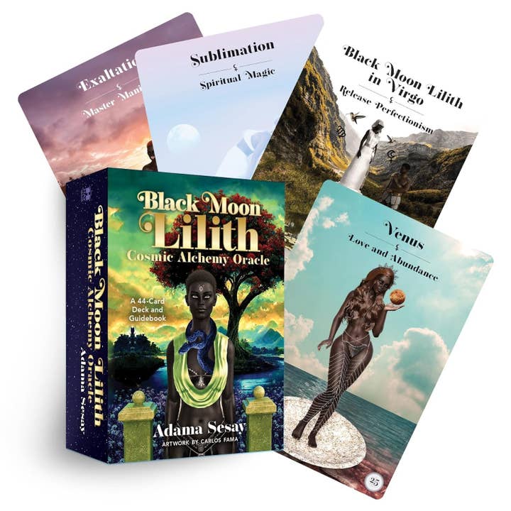 Cardshouse – Cartas de tarô por atacado – Lua Negra Lilith Cosmic Alchemy Oracle Cards Hay House