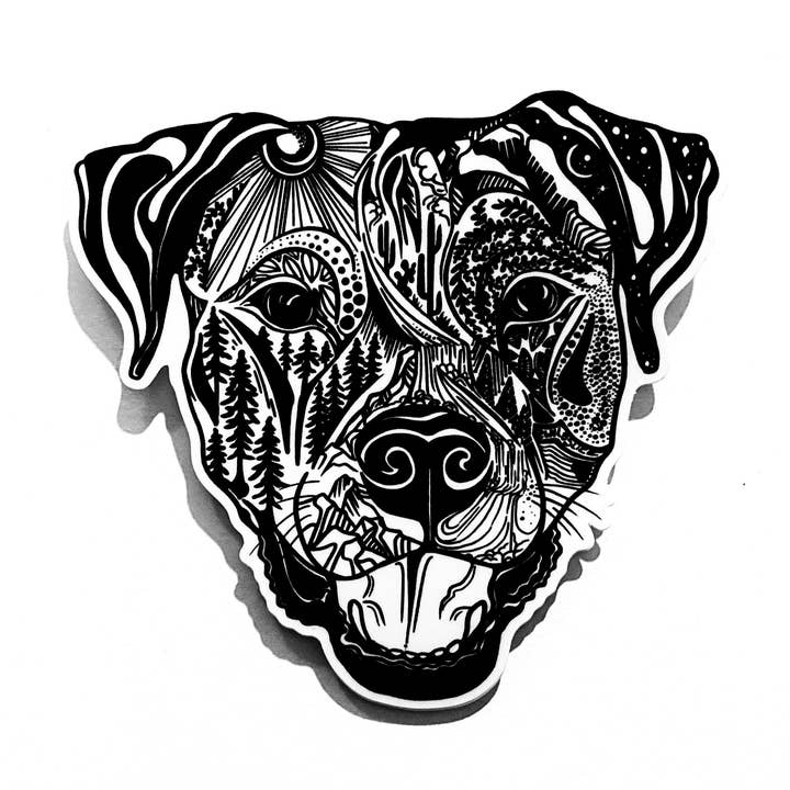 Pitbull hund klistermärke för wholesale av Wild Slice Designs