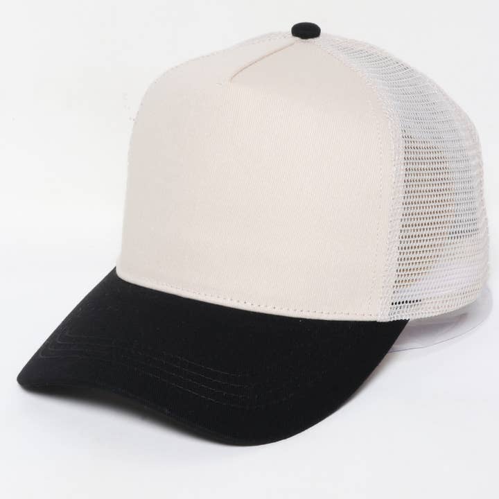 David And Young - Wholesale Trucker Hat - Unisex - 5 Panel Two Tone Mesh back Baseball Cap