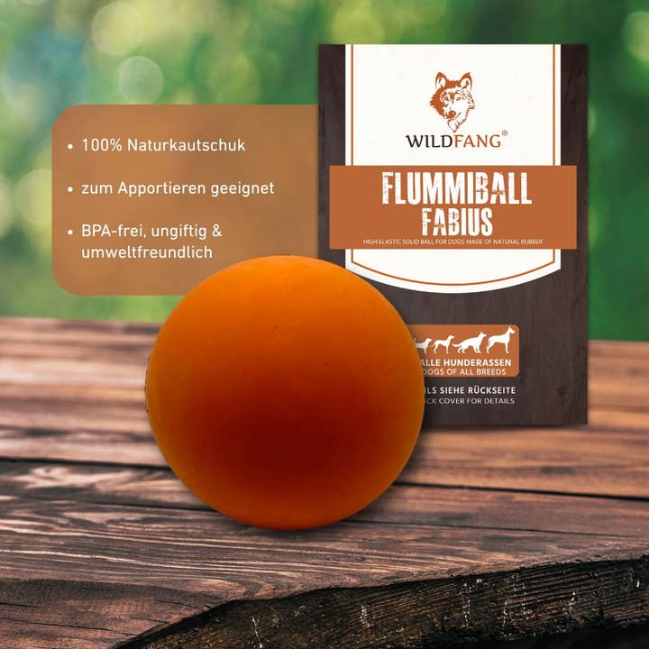 WILDFANG – Großhandel Apportierball – Hund – Kauspielzeug Flummiball "Fabius" - 100% Naturkautschuk