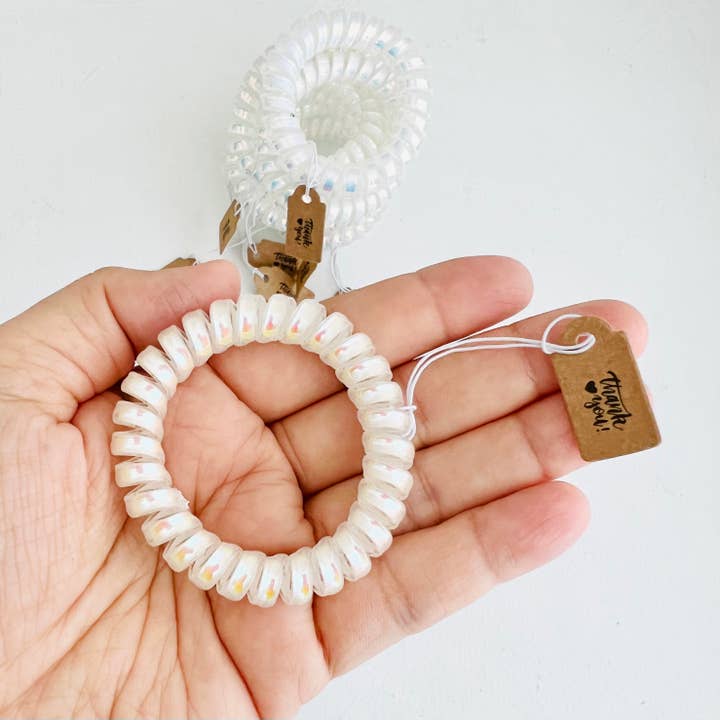 Tiny Gift Society - Wholesale Hair Tie - Thank You Gifts Holo Hair Coils Telephone Cord Hair Ties