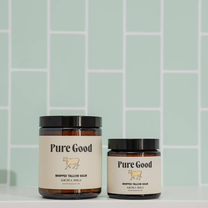 Pure Good - Wholesale Body Balm/Butter - Almond + Vanilla Whipped Tallow3