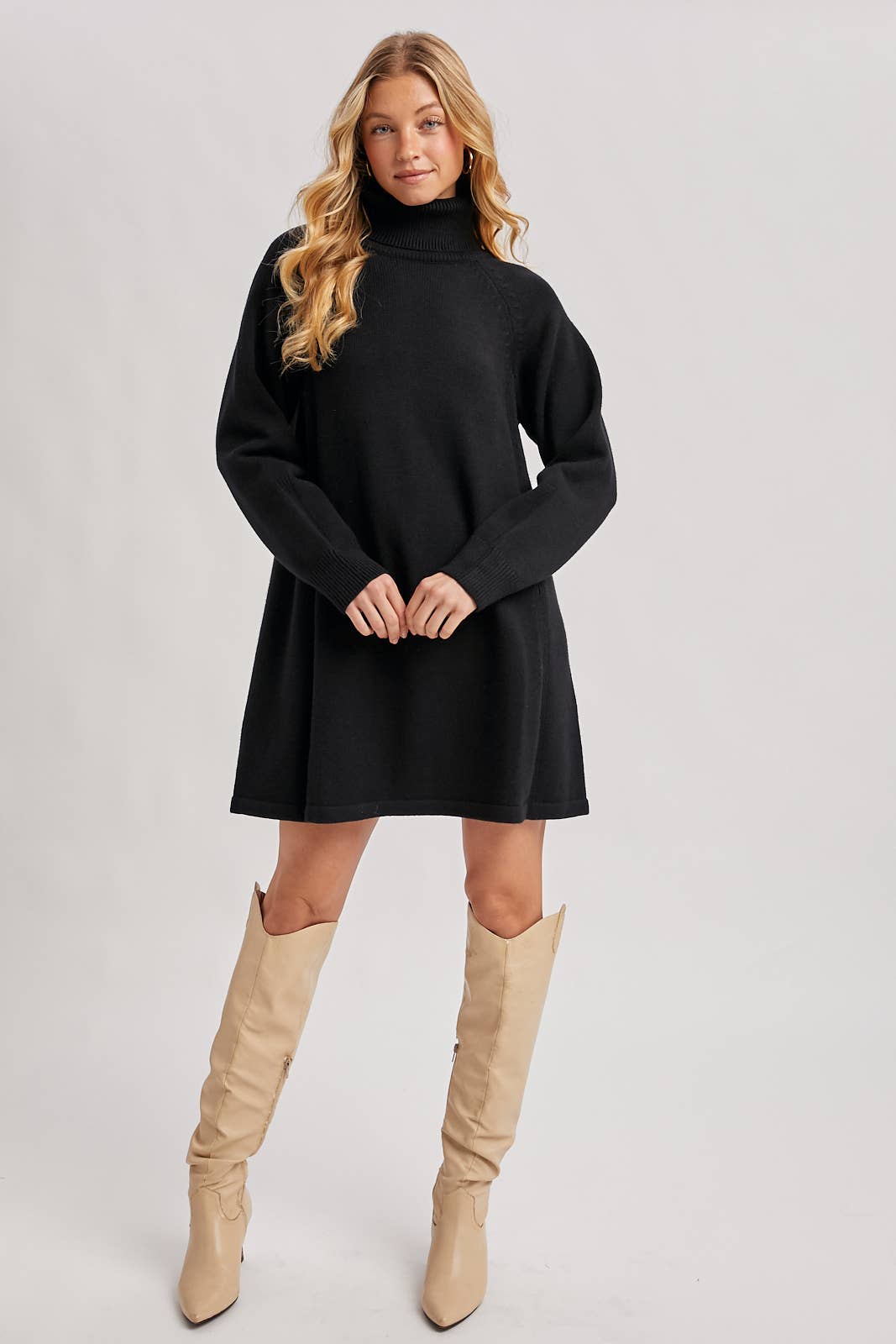 Bluivy – Großhandel Kleid – Damen – Pulloverkleid mit Rollkragen25