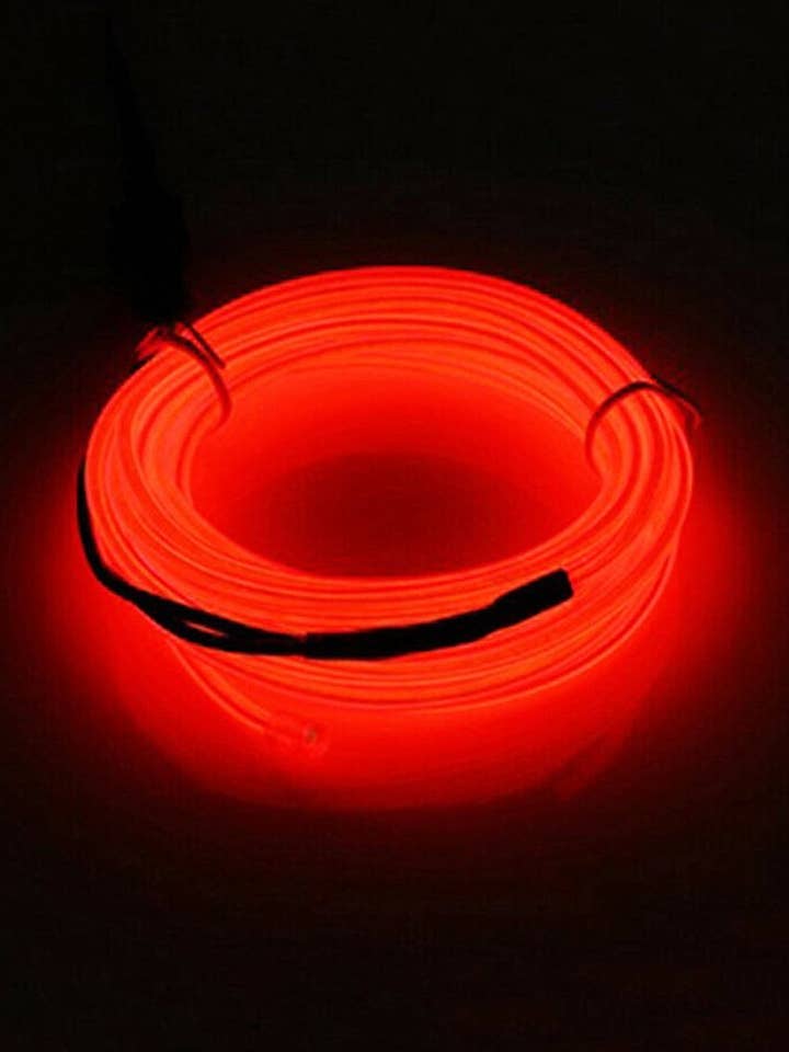 6ft EL Wire Neon String Lys - Rød for engroshandel hos Perfect Holiday