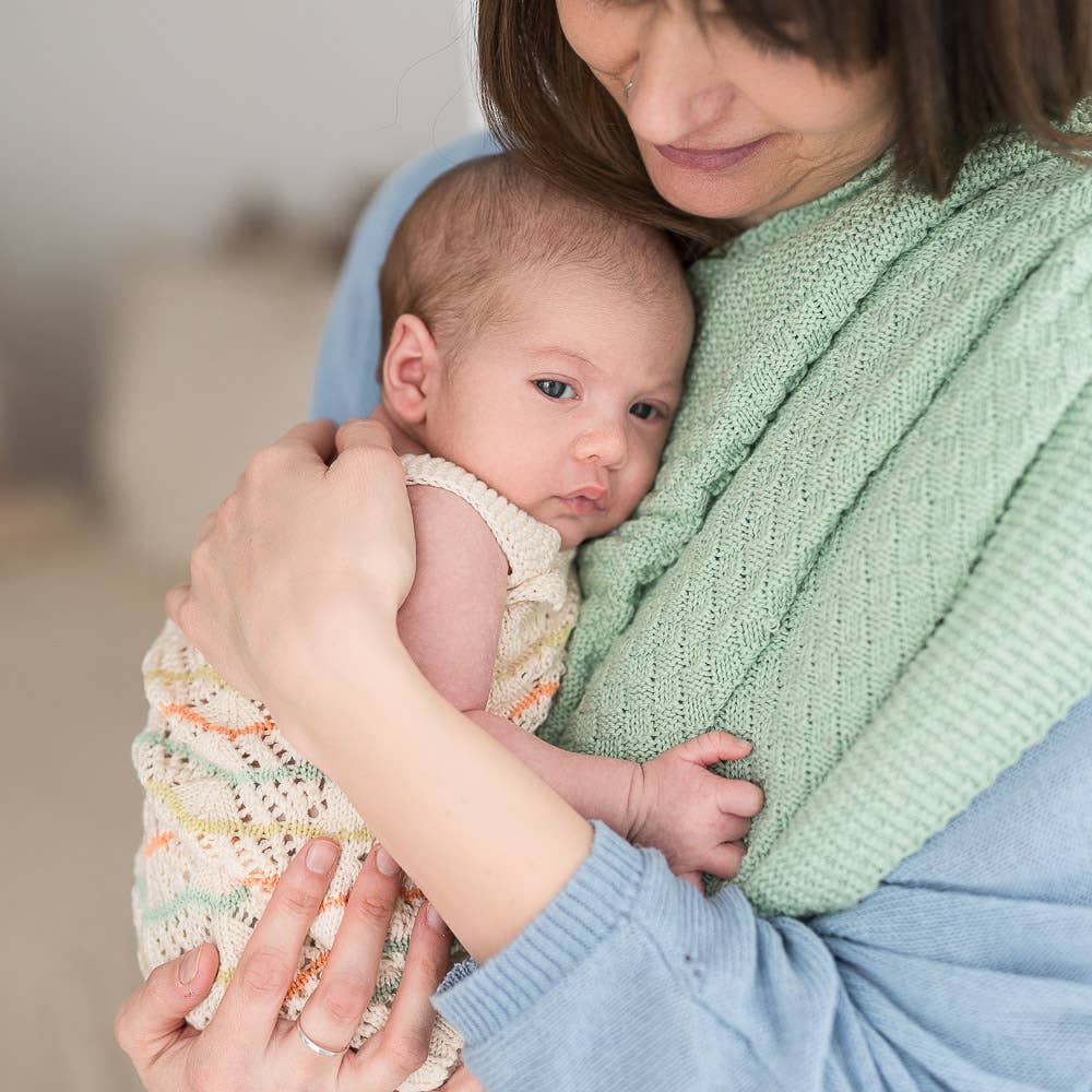 micu micu - Vendita all'ingrosso Coperta - Bambini e neonati - Coperta morbida reversibile verde a canali per neonati2