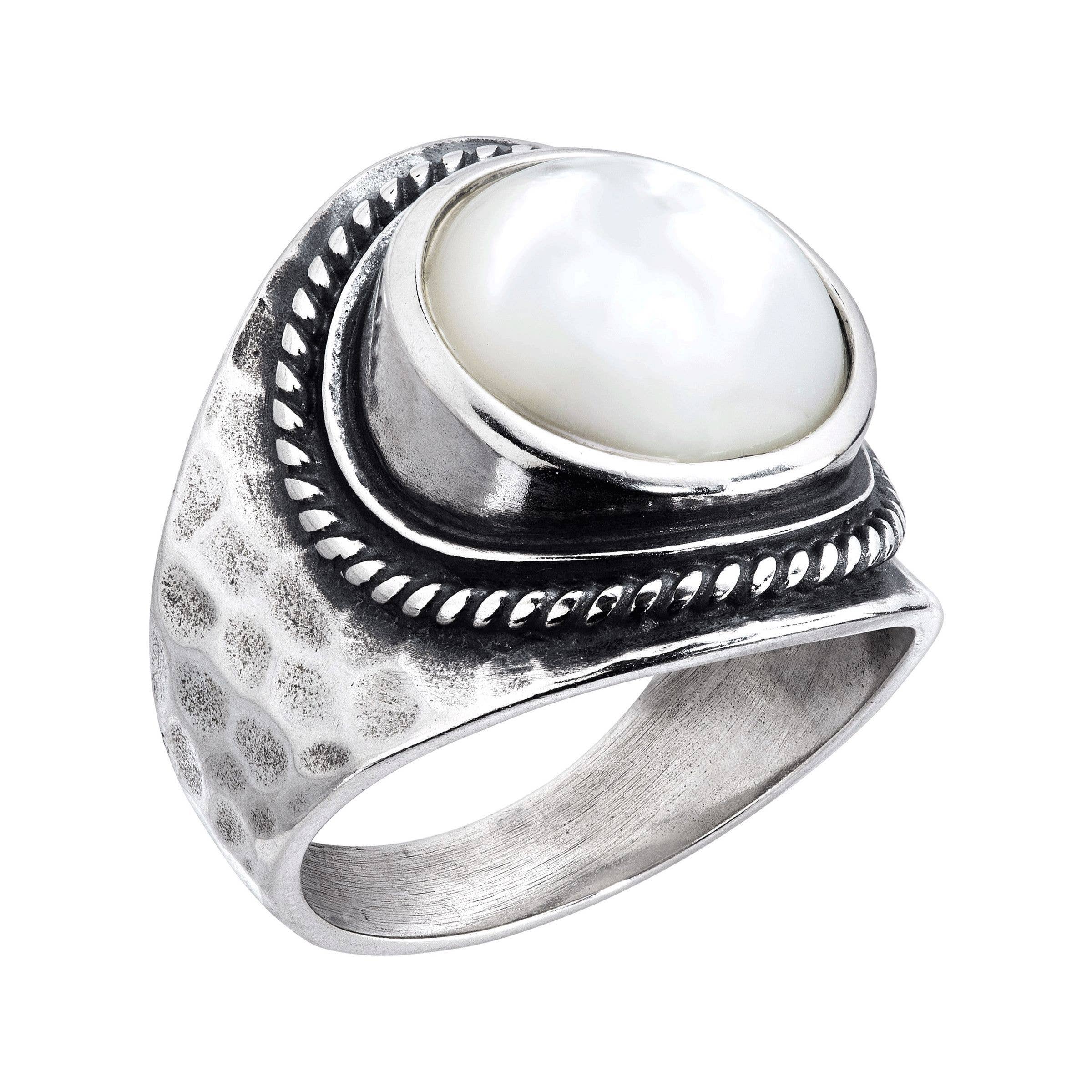 White Silpada 'Pearlized' Natural Mother-of-Pearl Ring i for wholesale on Faire1