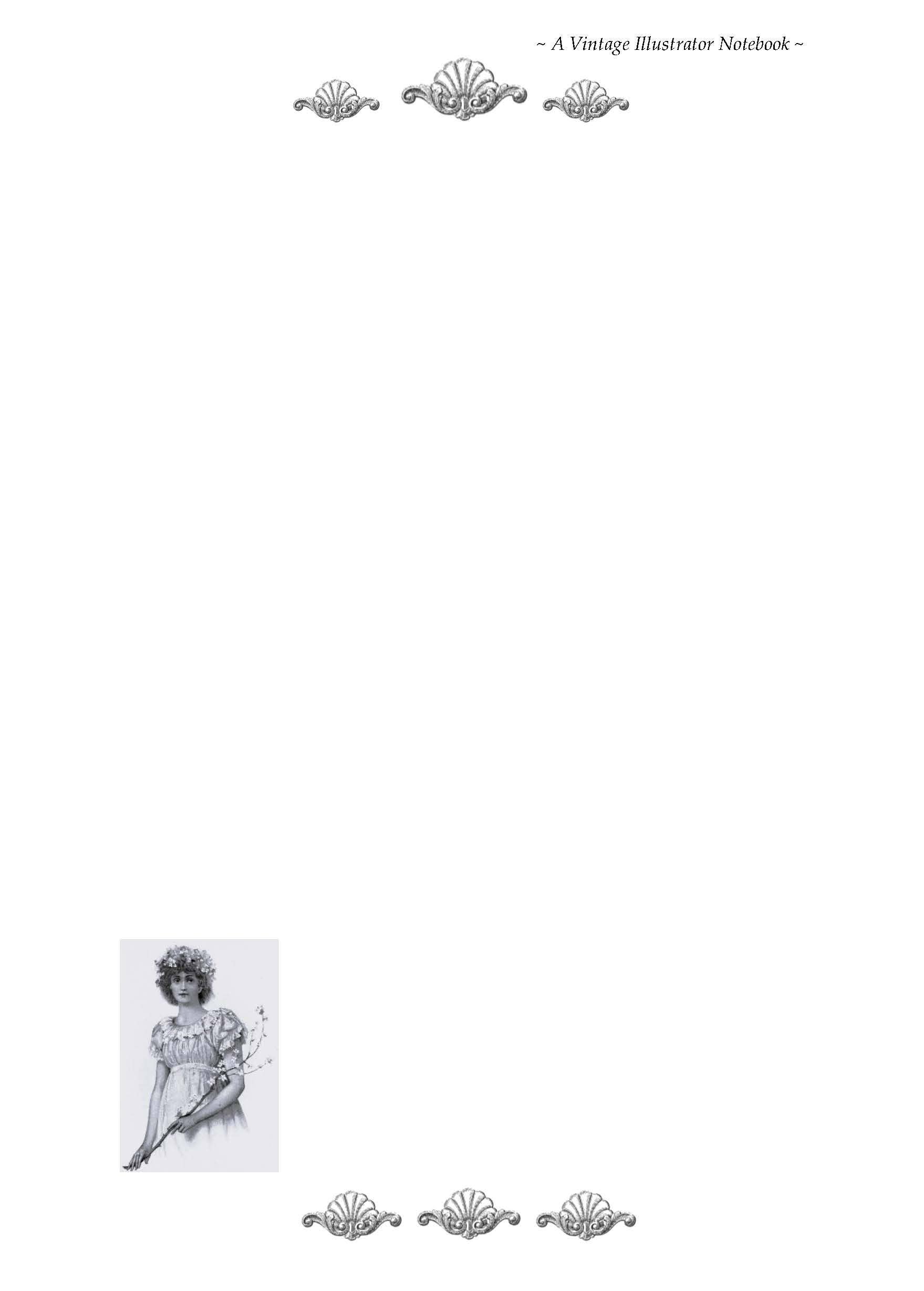 VINTAGE LADIES COLLECTION - Wholesale Scrapbook - Vintage Illustrators Collection: PHOEBE SPIRALBOUND NOTEBOOK11